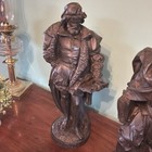 An Impressive Large 20    Pair Of Antique Bronzed Figures  A carrier Circa-1900 