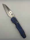 Spyderco Genuine Kevin Smock Blue Scale Pocket Knife New C240cfp