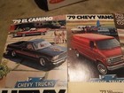 7 Vintage Car Brochures - 1977 To 1979 - El Camino  Corvette  Vans   Others