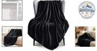 Fleece Throw Blanket Black Super Soft Warm Lightweight 50x60 Inches