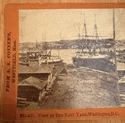 Civil War Era Stereoview Card  447    view In The Navy Yard  Washington  D  C    