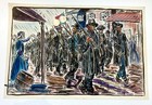 Chuck Miller Signed Original Comic Art Hand Drawn Civil War Soldiers Marching