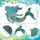 Metal Mermaid Wall Art Mermaid Hanging Art Sculptures Ocean Themed Wall Decorati