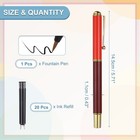 Calligraphy Brush Pens  Refillable Brush Pen Set With Fountain Black Ink  Red