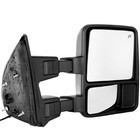 Pass Side Tow Mirror Manual Black Housing Turn Signal F250 F350 F450 F550 08-16