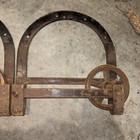 Vintage Barn Door Sliding Rail Kit Hanging Track Hinges Reclaimed Farmhouse Barn