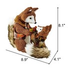 Naturevibe 8 9 Inches Fox Decor Mom N Baby sisal Fox Figurine In Rustic Wear    