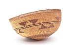 Antique Hupa Yurok Northern California Native American Indian Basket 6 75  Bowl