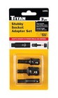 Titan 12061 Stubby Impact Socket Adapter Set - Pack Of 3