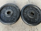 Vintage Gold s Gym Pair Of 5 Lb Standard 1    Weight Plates 10lbs Total