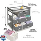 Badger Basket Modern Baby Changing Table - Diaper Station Organizer With 6 St