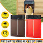 Chicken Coop Door Automatic Waterproof With Light Sensor Poultry Gate Hen New