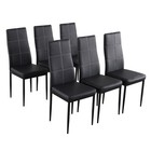 Dining Table Set For 6 Pu Leather Modern Room Sets For Home Kitchen Living Room
