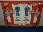  vtg  1960s Pabst Beer Menu Long Arm Waiter Back Bar Statue Guy Figure Sign Pbr 