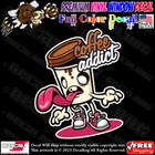 Coffee Addict Cup Jdm Full Color Car Truck Window Vinyl Decal Sticker 