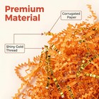 2 Lb Light Orange Red Gold Crinkle Cut Paper Shred Gift Basket Grass Filler