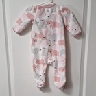 Carter s 6m Pink Fleece Footed Sleeper One Piece Zip Bear Animal Print  Footie