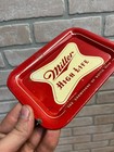 Vintage 1950s Miller High Life Beer Tin Tip Cash Check Tray Advertising Bar