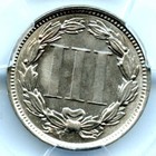 1868 Three Cent Nickel  Pcgs Ms64