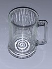 Vintage 5 1 4  Set Of 4 Clear Heavy Duty Thick Drinking Glass Beer Mug W Handle