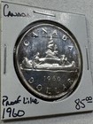 1960 Canada 1 Dollar Large Silver Coin Voyageur Proof Like