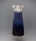 Bill Levkoff New Halter Dress Women   s 14 Bridesmaid Party Blue Satin Style  121