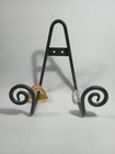 New Wall Mounted 7  Plate Holder Decorative Hanger Scroll Gunmetal Wrought Iron