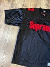 Vintage The Sopranos Hbo Tv Show Promo  02 Football Jersey Black Red Large Rare