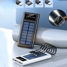 50000mah Portable Solar Power Bank Lcd Led 4 Usb Battery Charger For Cell Phone