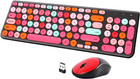 Wireless Keyboard Mouse Combo Retro Typewriter Style Usb Desktop Laptop Computer