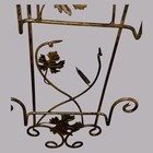 2 Tier Metal Wall Hanging Collectible Gold Plate Rack Holder Display Shelf 28 