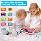 Kids Learning Pad Tablet Toddler With Led Screen Teach Alphabet Numbers Word Mus