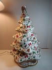Vtg  Danbury Mint Christmas Magic Tree White Porcelain Lighted Holiday 19    Read