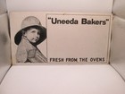 Vtg Nos Retail Cardboard Pricing Sign  Uneeda Bakers Fresh From The Ovens  Usa