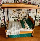 Vintage Miniature Dollhouse Bespaq Canopy Bed 1 12 Scale