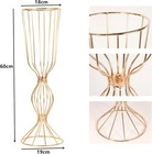 Gold Metal Wedding Centerpiece Stands  Elegant Hourglass Table Decor - Set Of 10