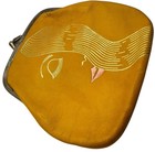 Vintage 70   s Yellow Winking Girl Coin Purse Art