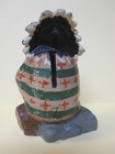 Antique Cast Iron Indian Chief On Log Coin Bank   Original Paint   Free Shipping