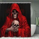 Winter Decorative Shower Curtain Set  Shower Curtain  Non-slip Bath Mat  Toilet 