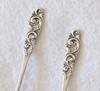 2 Brodrene Mylius 830 Silver Tele Pattern Demitasse Coffee 3 7 8  Spoons Norway