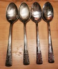 Vtg Camelia Floral Rose International Silver Plate Flatware Silverware 33 Pcs