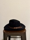 Vintage Eddy Hat Co 4x Beaver Gambler Style Fedora Black Size 7 R