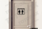 Restroom Bathroom Toilet Sign Sticker Business Store Shop Door Stickers Decal