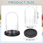 Glass Cloche Display Dome  5 9  X 3 5  Glass Dome Display Case  Black