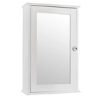 Single Door Bathroom Wall Cabinet Mirror Medicine Storage Shelf White