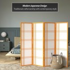 Red Lantern 5 Ft  Tall Double Cross Shoji Screen - Honey - 4 Panels Dc60-hon-4p