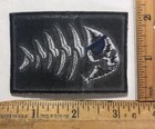 Vintage The Church Of Flying Spaghetti Monster Patch Piranha Fish Skeleton Logo