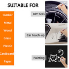 6pc White Paint Pen Marker Waterproof Permanent Car Tire Lettering Rubber Letter