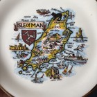Welldon China Porcelain Isle Of Man Souvenir Plate Gold Trim Vintage 6   