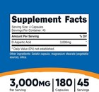 Nutricost D-aspartic Acid 3000mg Daa Capsules 180ct Non-gmo